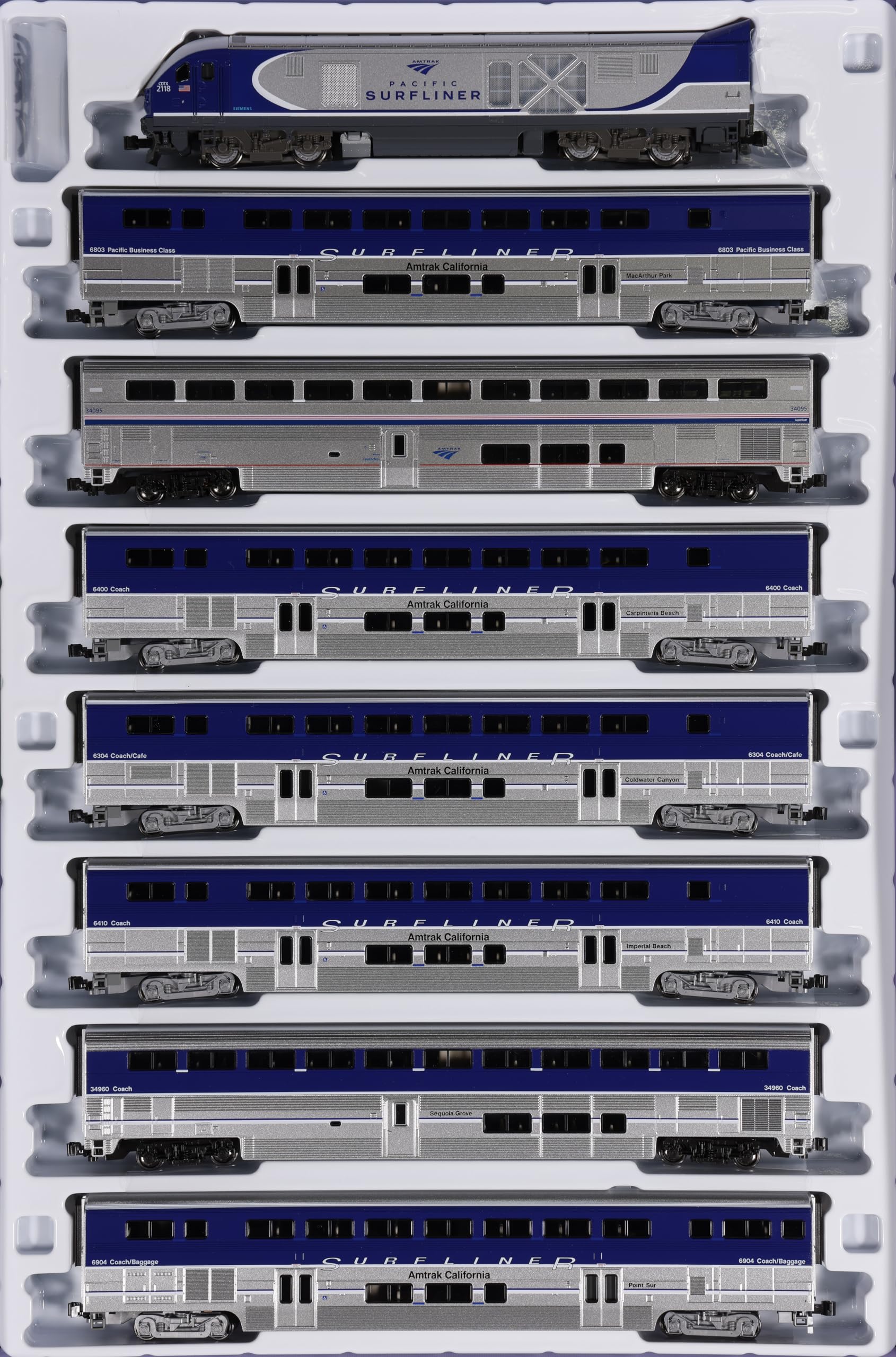 106-9010 (N)Sc-44 Charger, Amtrak Pacific Surfliner 8Unit Set_ | eBay